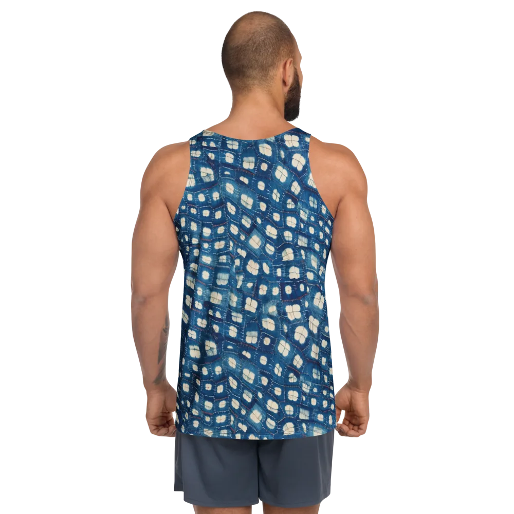 Shibori Meadow on Men's Tank Top — Back