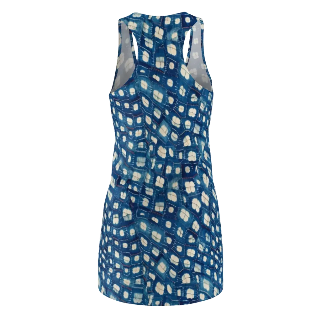 Shibori Meadow on Racerback Dress — Back