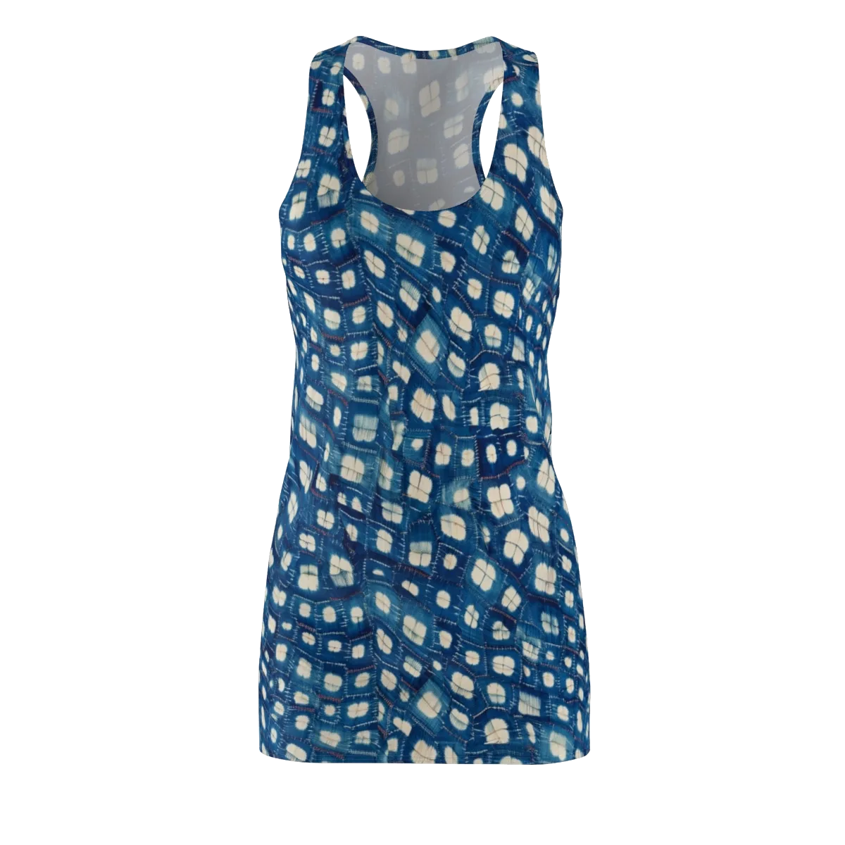 Shibori Meadow on Racerback Dress — Front