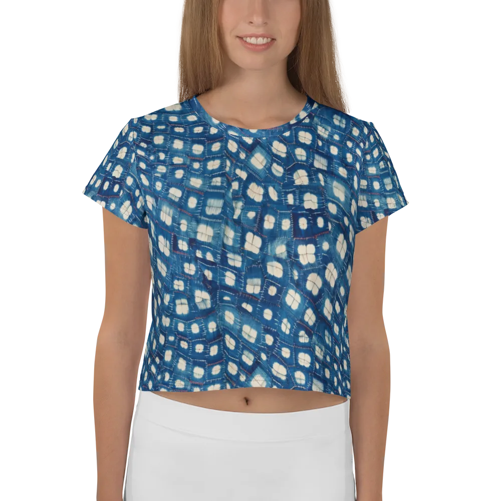 Shibori Meadow on Crop Tee — Front