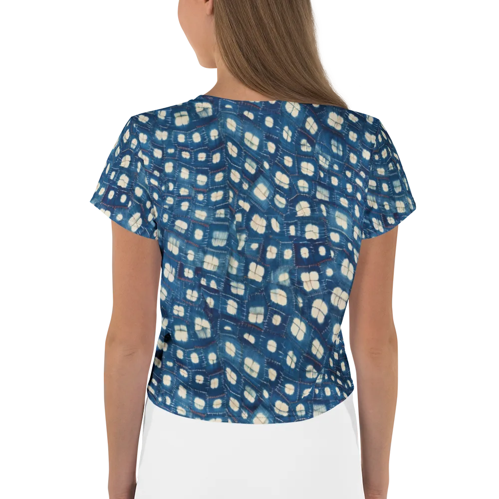 Shibori Meadow on Crop Tee — Back