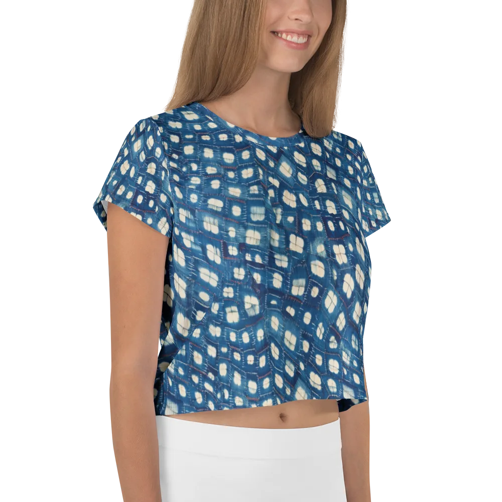 Shibori Meadow on Crop Tee — Right