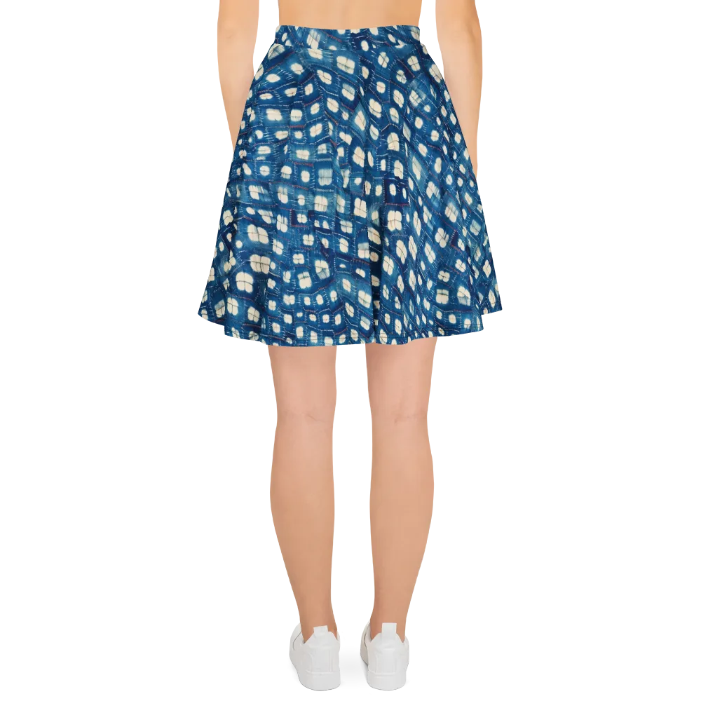 Shibori Meadow on Skater Skirt — Back