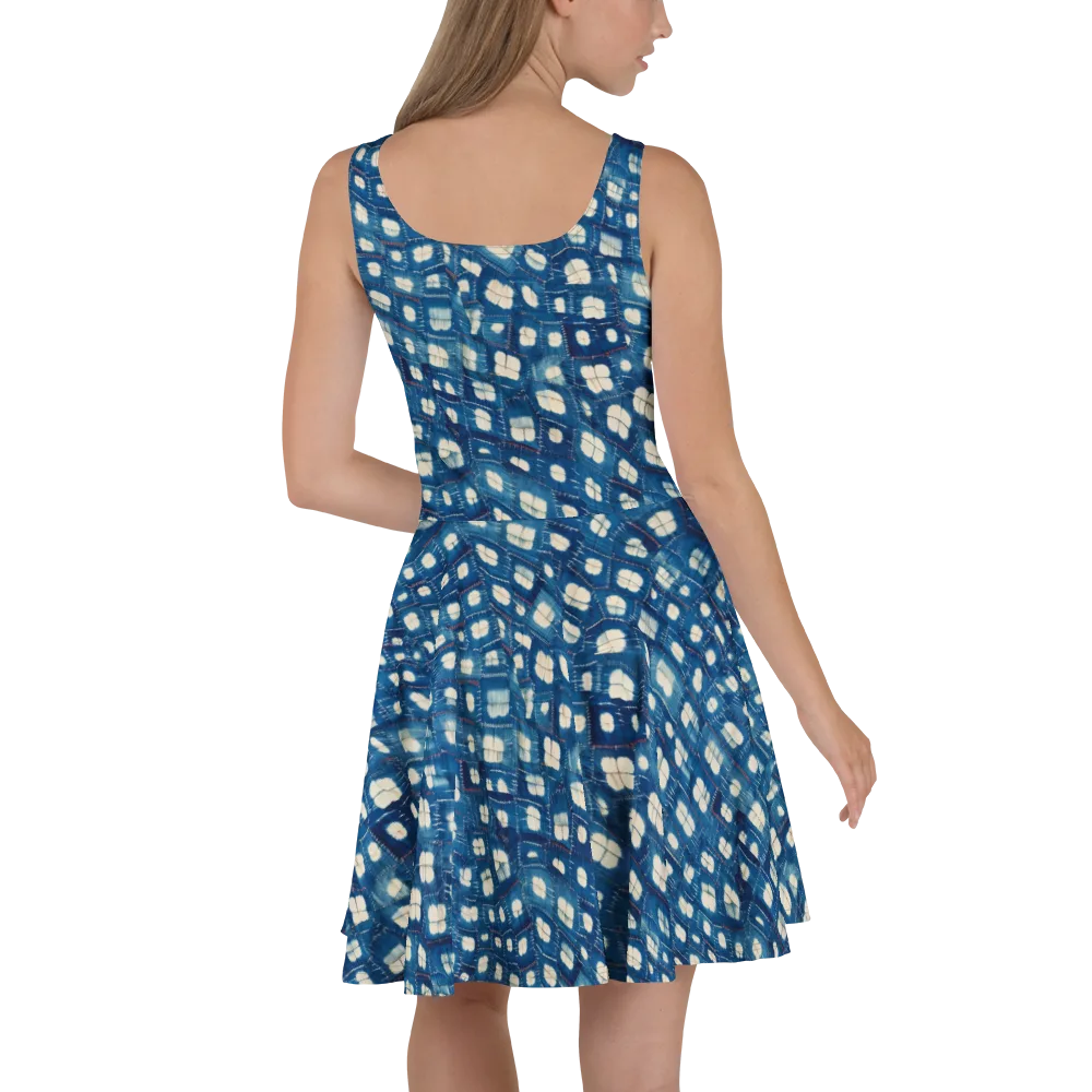 Shibori Meadow on Skater Dress — Back