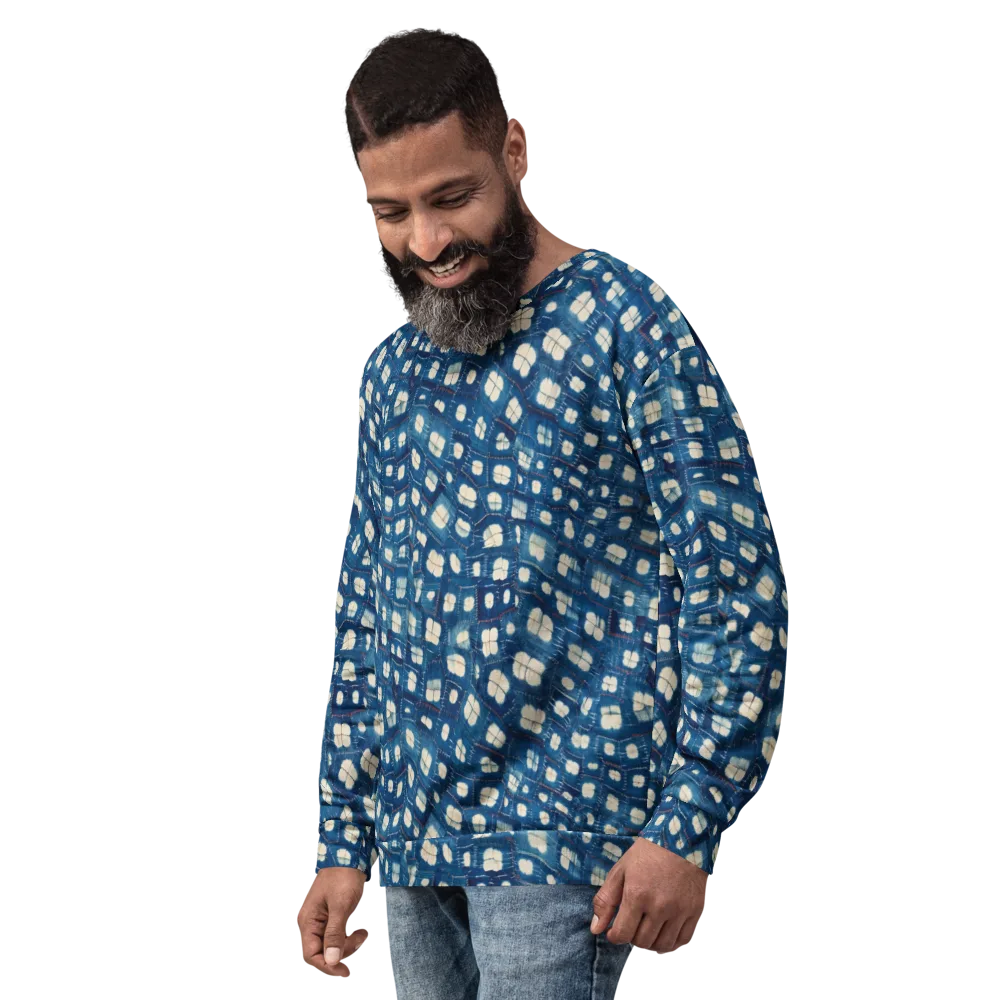Shibori Meadow on Sweatshirt — Left Front