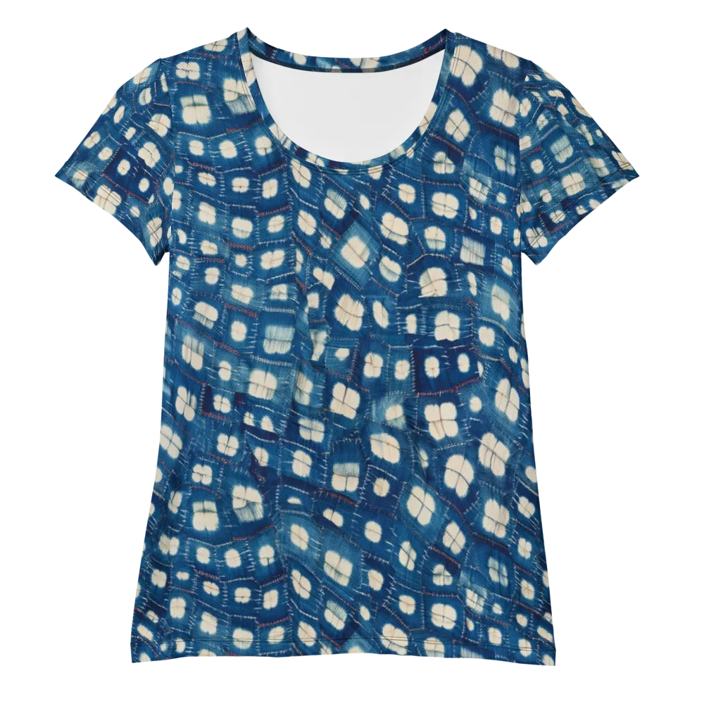 Shibori Meadow on Women's Athletic T-Shirt — Front