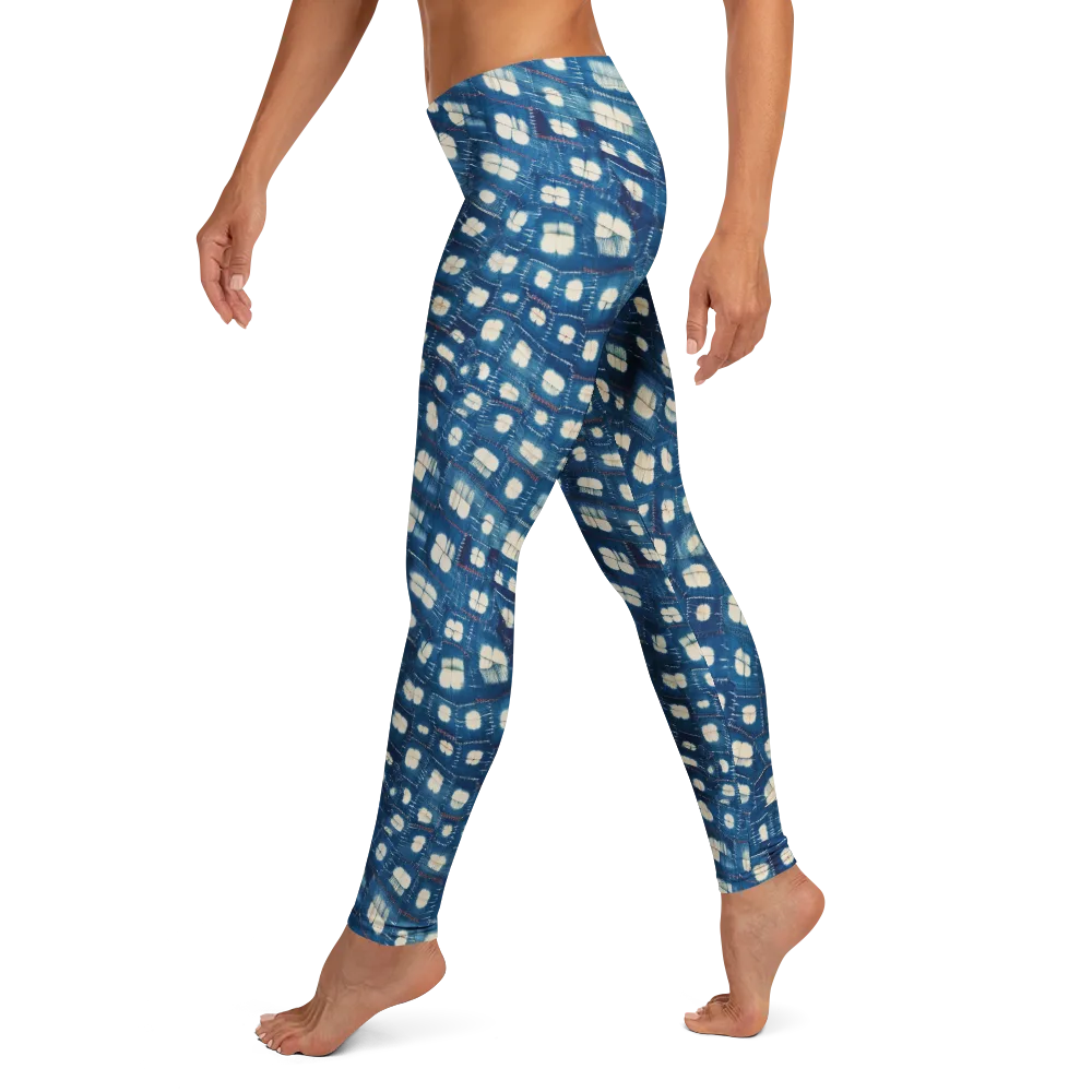 Shibori Meadow on Leggings — Left