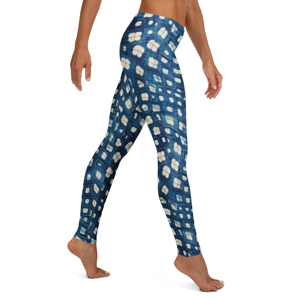 Shibori Meadow on Leggings — Right