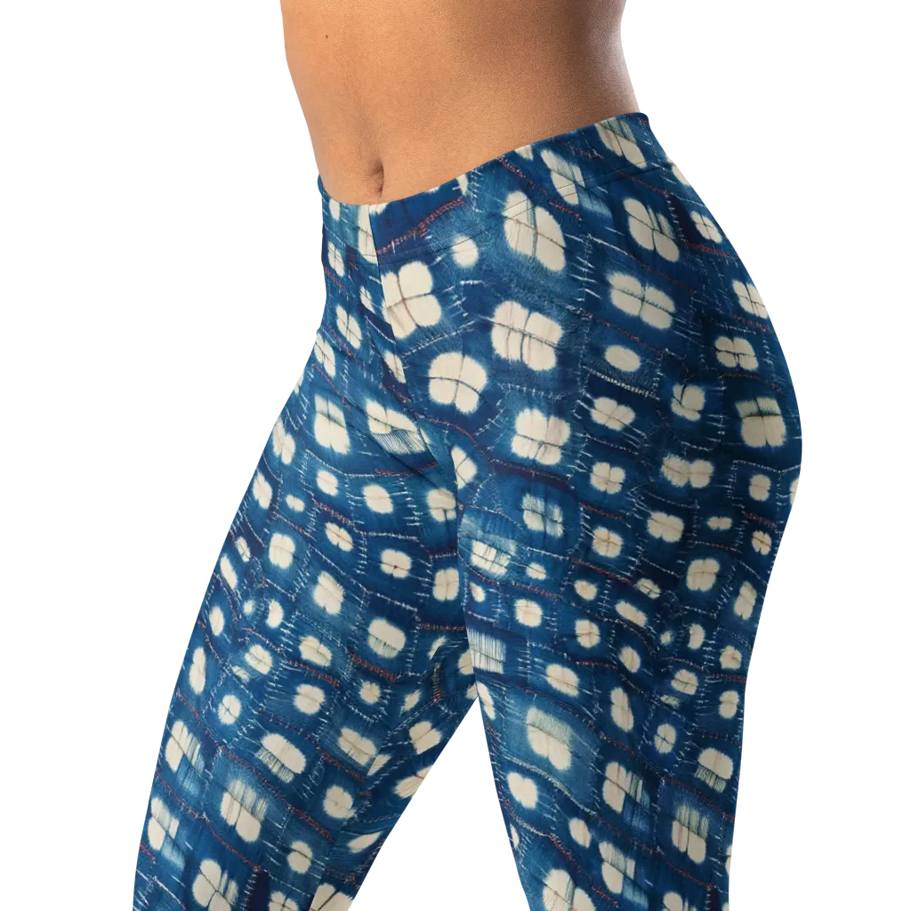 Shibori Meadow on Leggings — Left Front