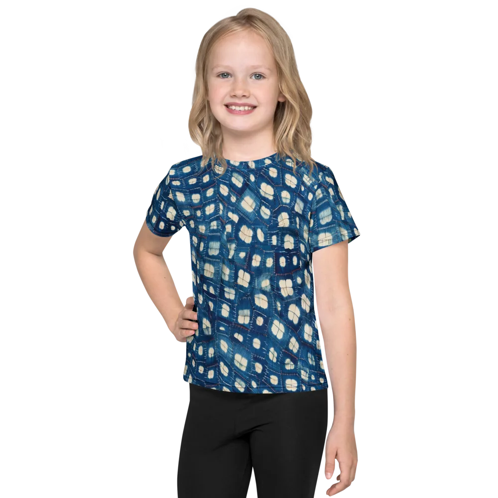 Shibori Meadow on Kids Crew Neck T-Shirt — Front