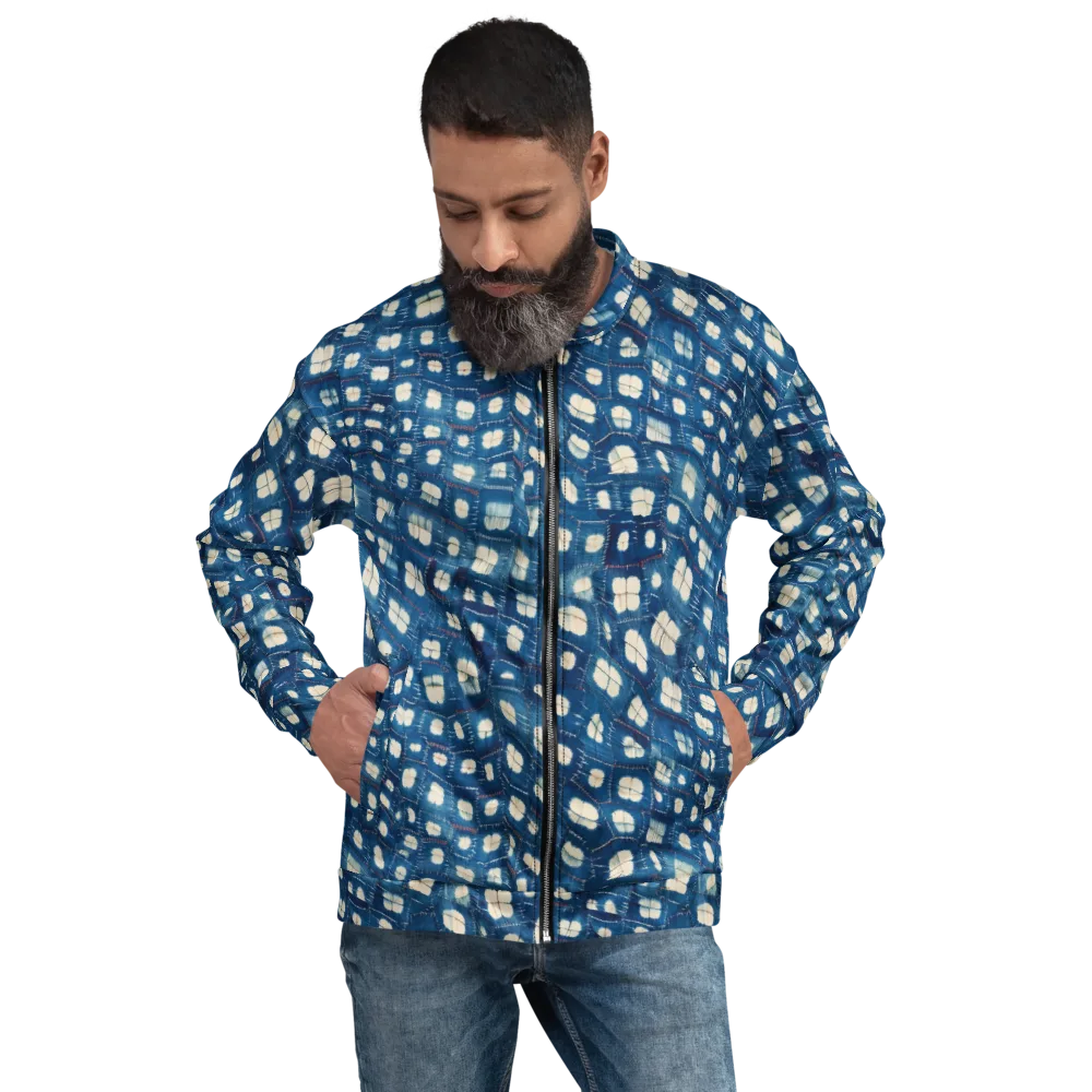 Shibori Meadow on Bomber Jacket — Front