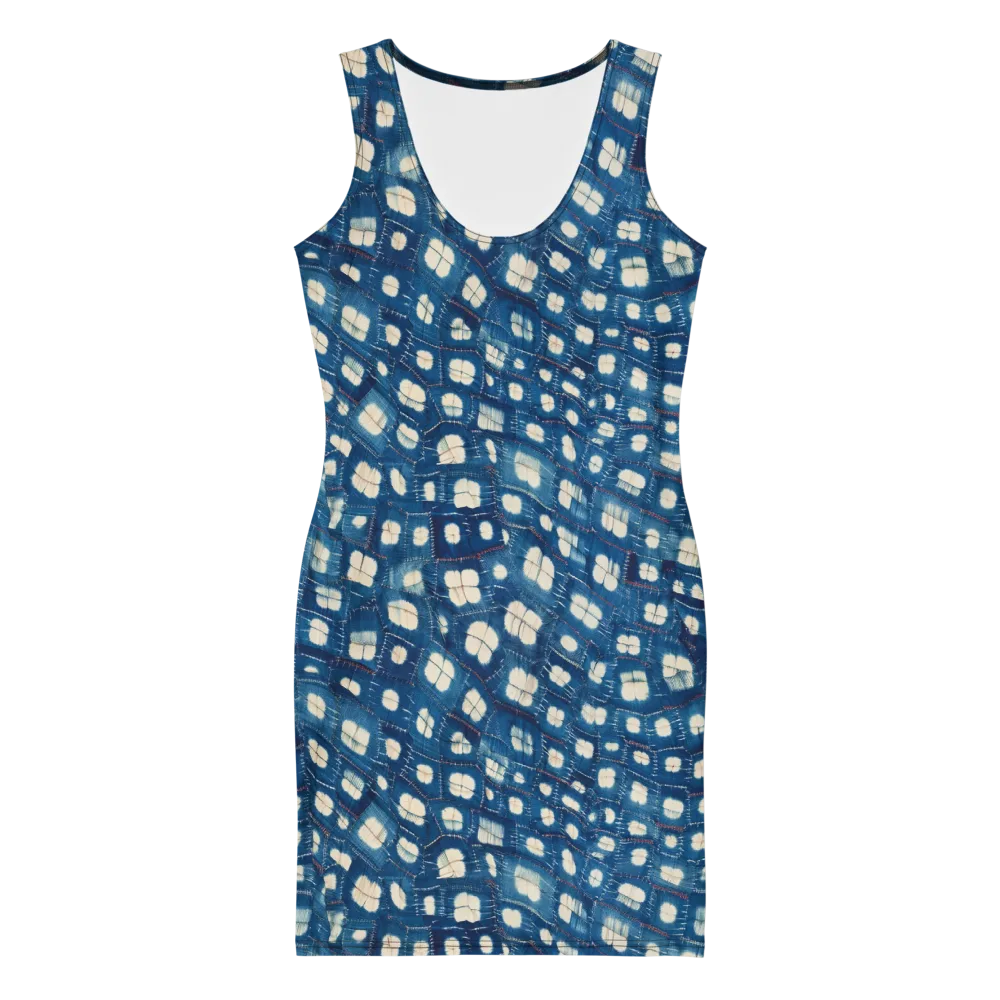 Shibori Meadow on Bodycon Dress — Front