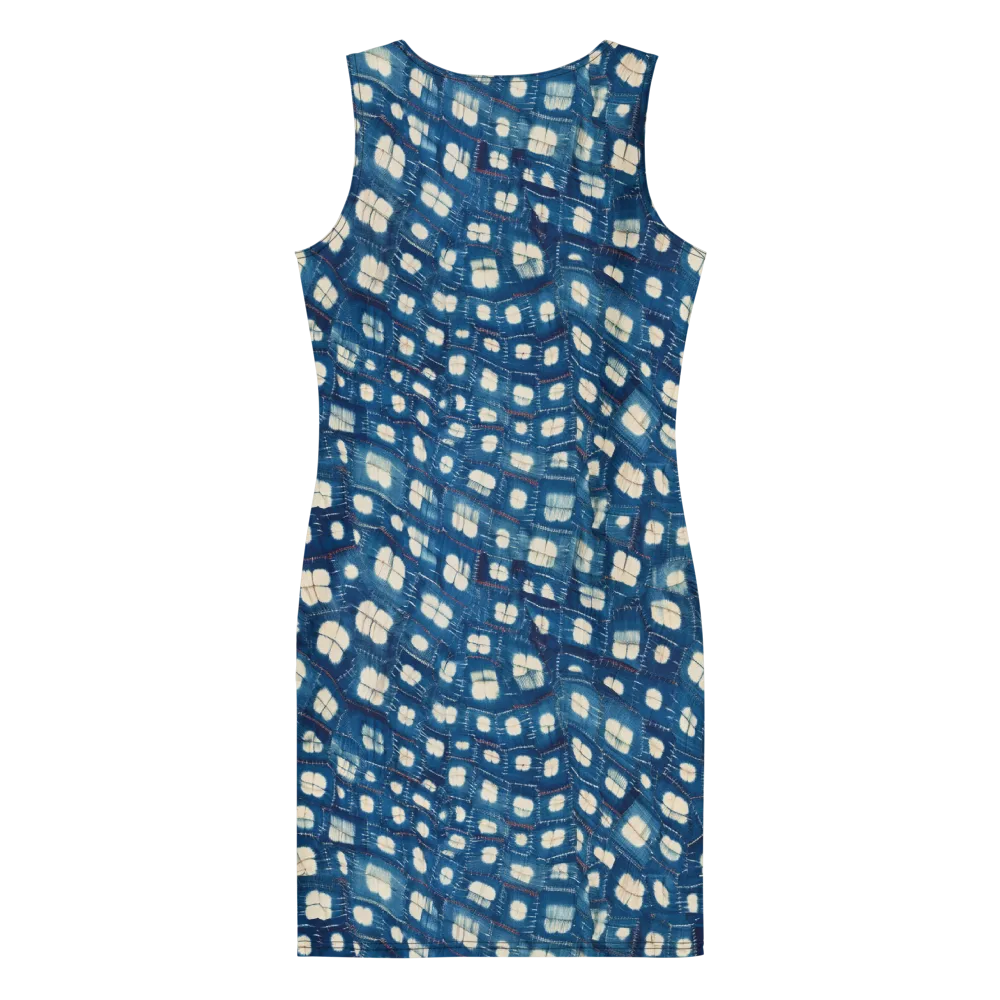 Shibori Meadow on Bodycon Dress — Back