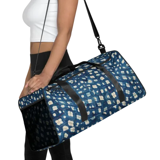 Shibori Meadow on a Duffle Bag