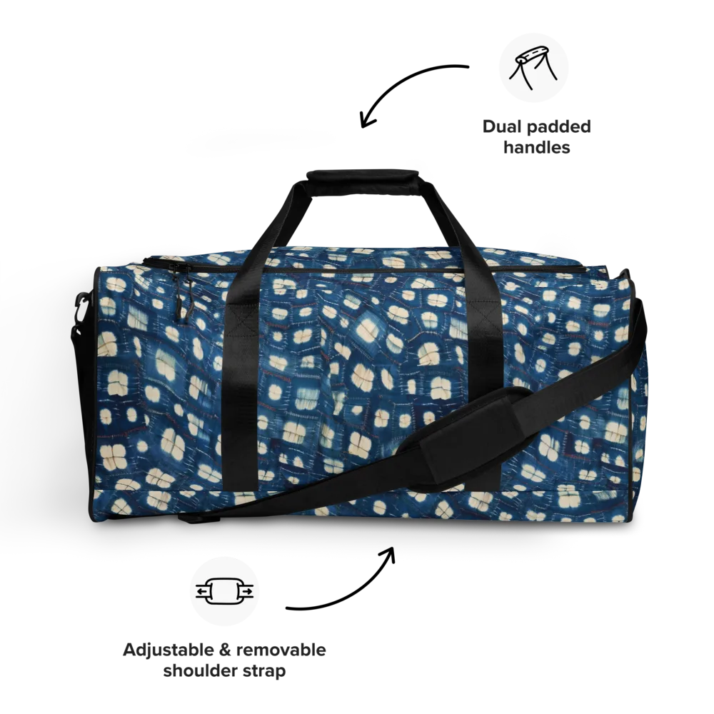 Shibori Meadow on Duffle Bag — Front