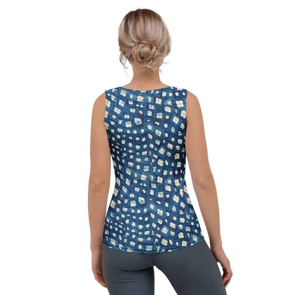 Shibori Meadow on Women's Tank Top — Back