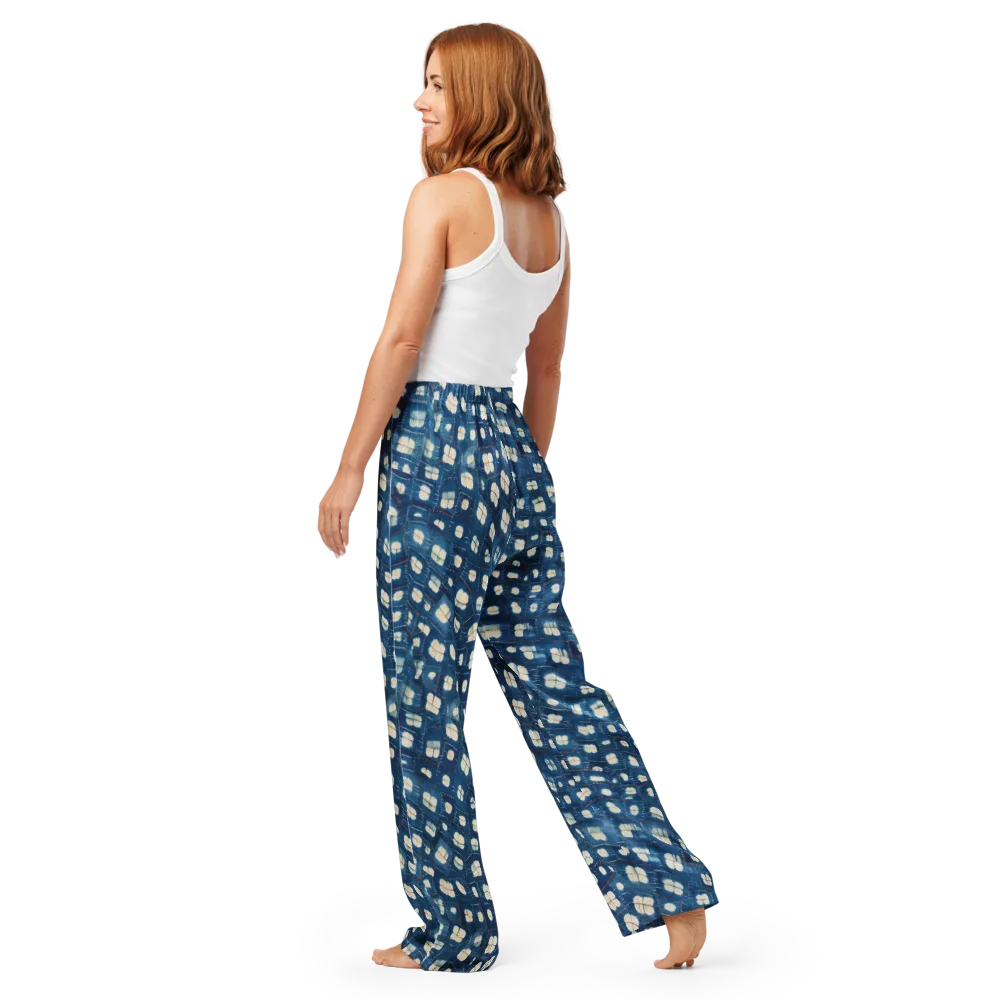 Shibori Meadow on Women's Pajama Pants — Back