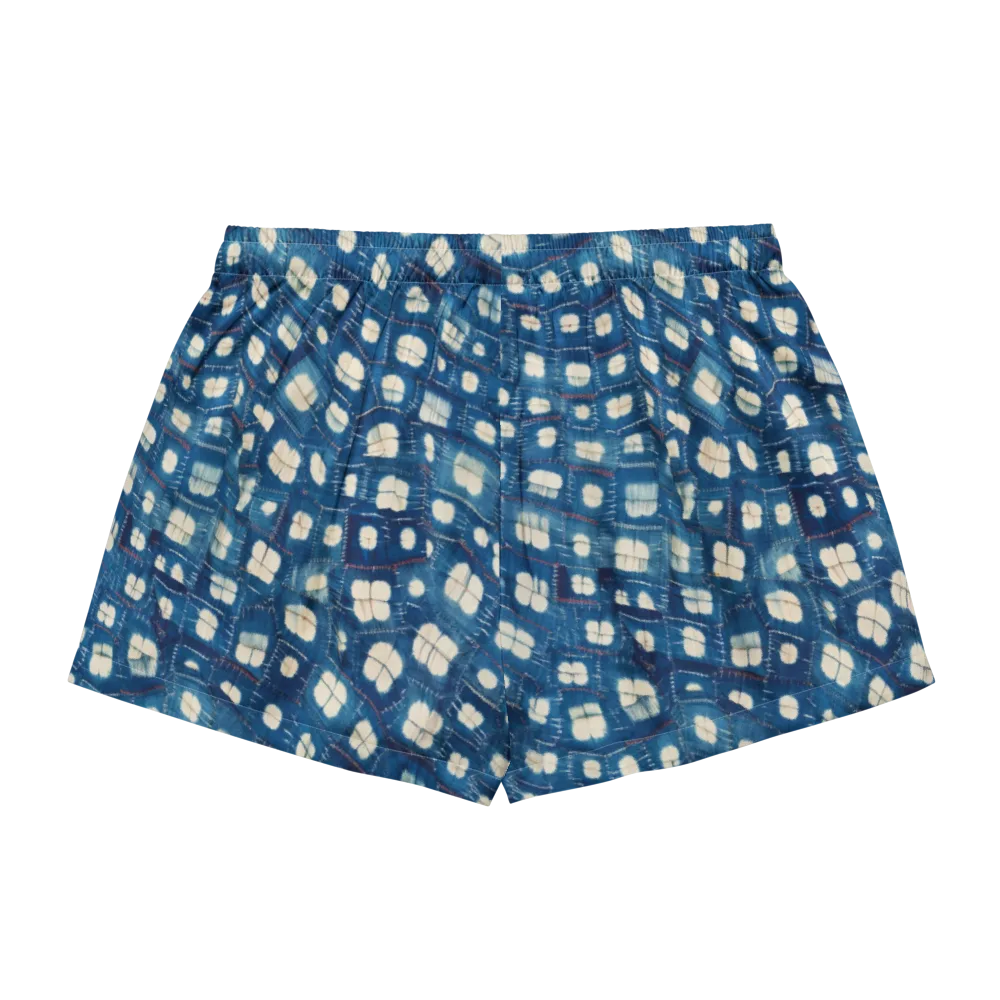 Shibori Meadow on Women's Pajama Shorts — Back