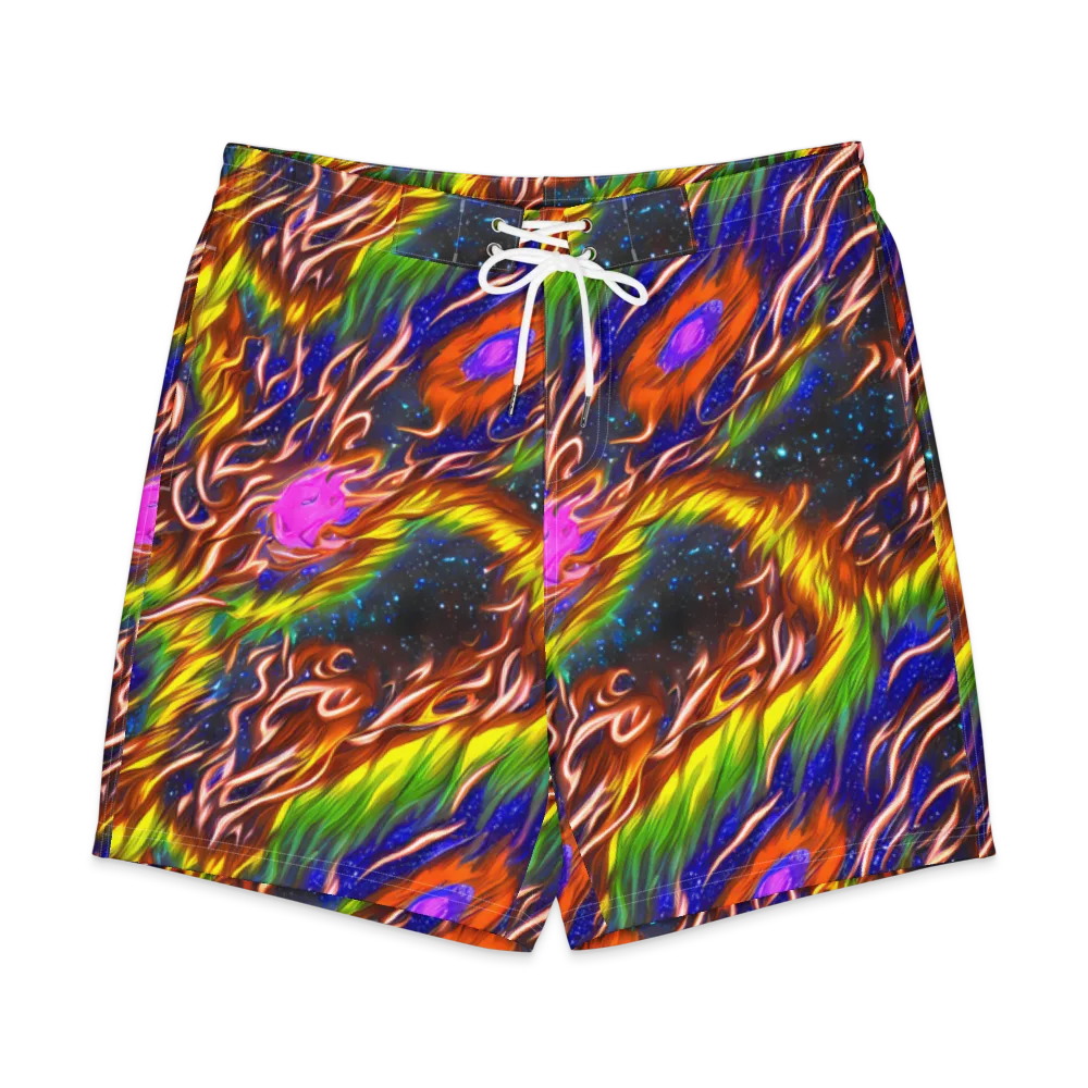 Fevered Orbit on Men's Board Shorts — Front