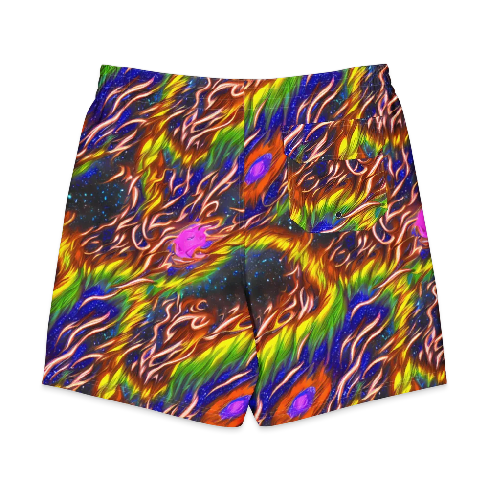Fevered Orbit on Men's Board Shorts — Back