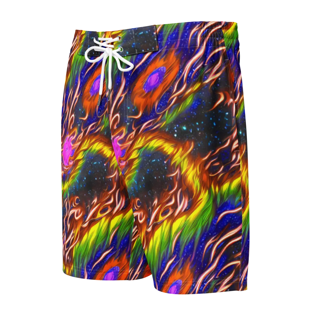 Fevered Orbit on Men's Board Shorts — Front