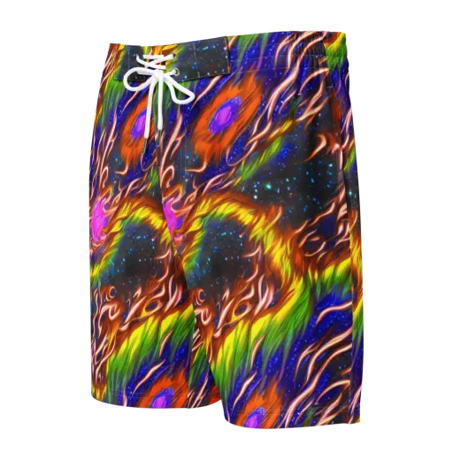 Fevered Orbit on a Men's Board Shorts