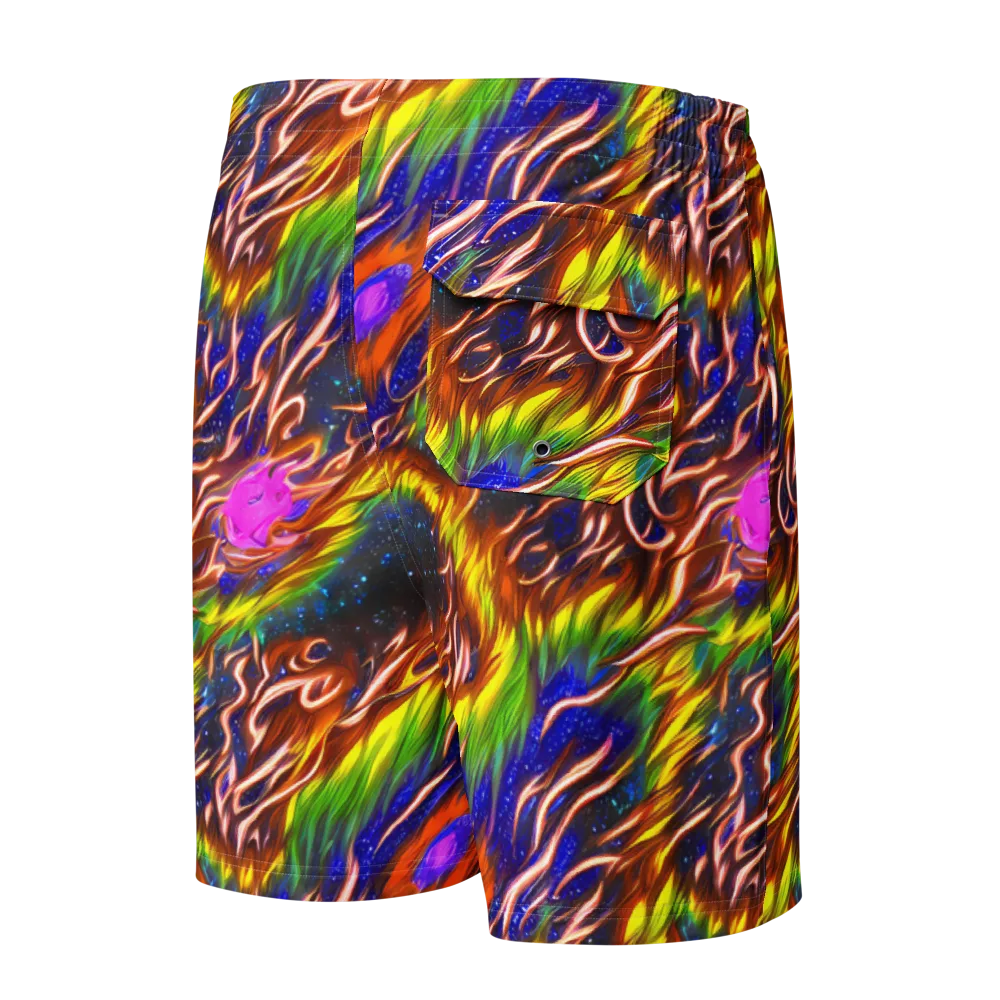 Fevered Orbit on Men's Board Shorts — Back