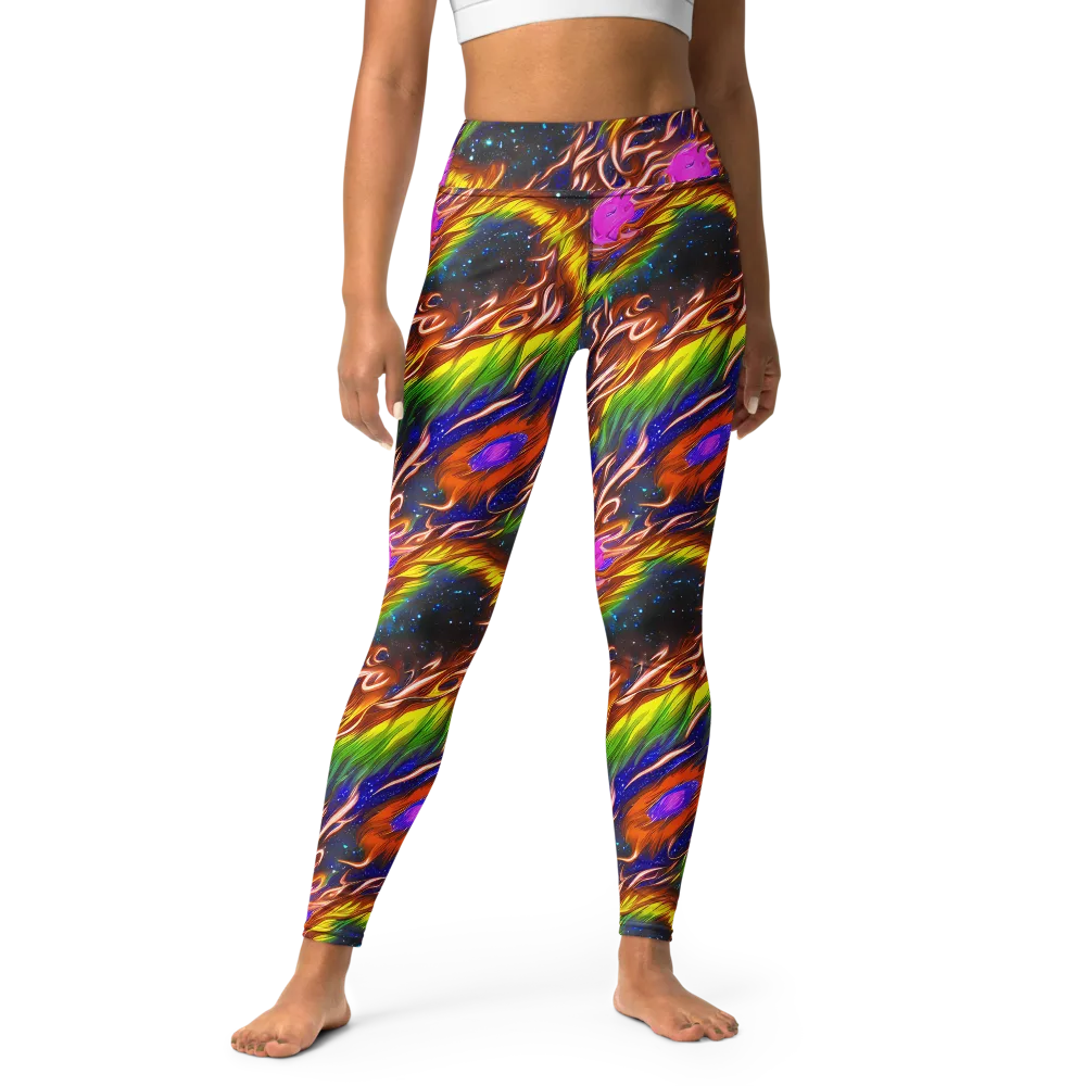 Fevered Orbit on Yoga Leggings — Front