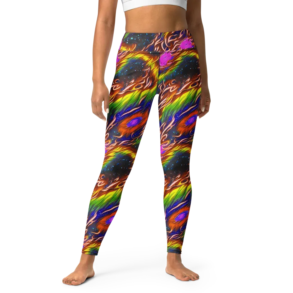 Fevered Orbit on Yoga Leggings — Front