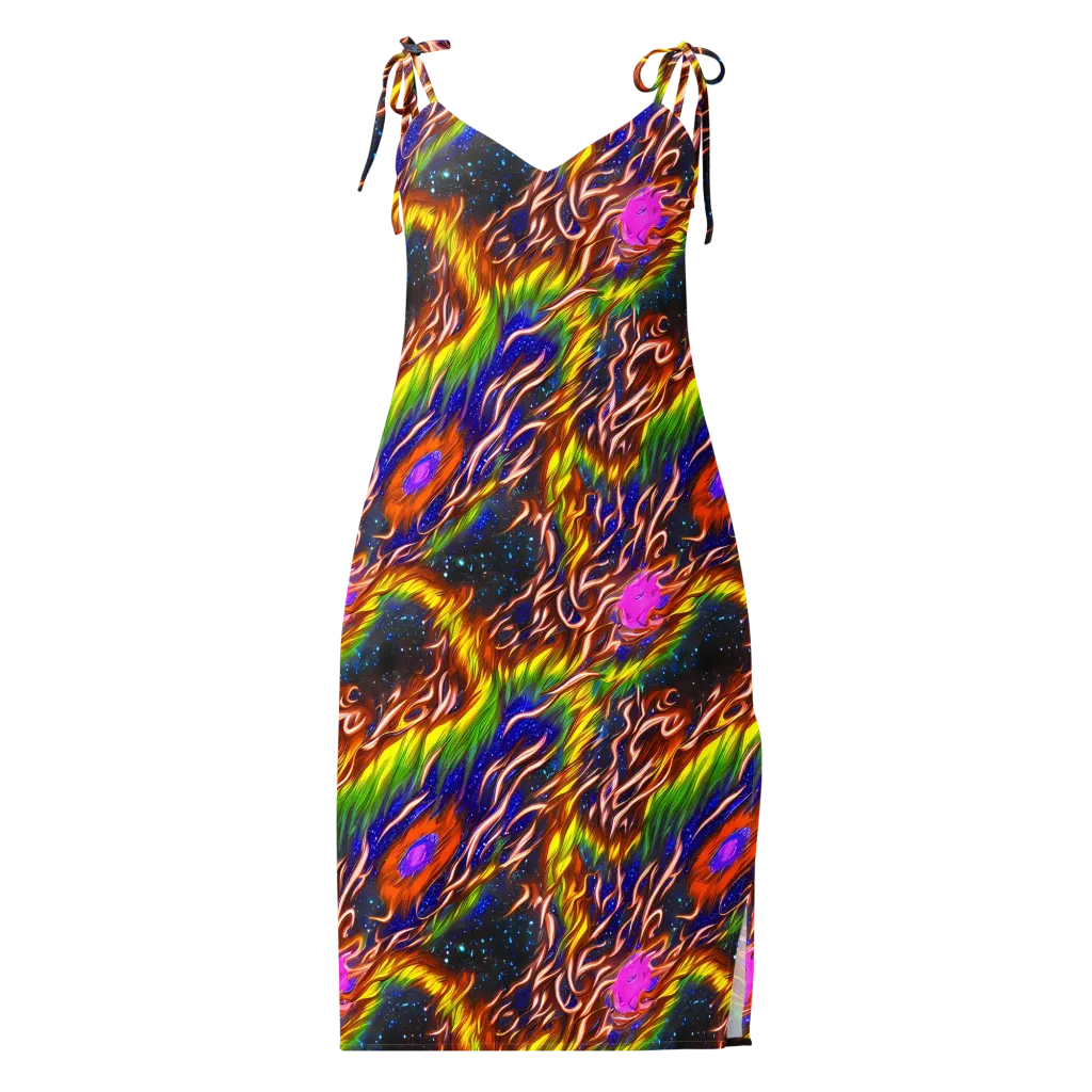 Fevered Orbit on Slip Dress — Front