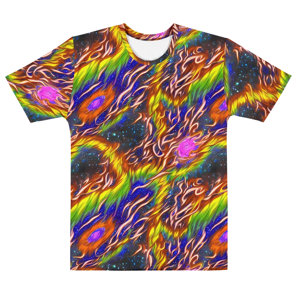 Fevered Orbit on Men's Cotton Crew Neck T-Shirt — Front