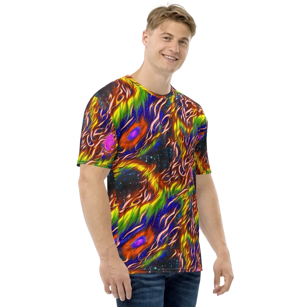Fevered Orbit on Men's Crew Neck T-Shirt — Right