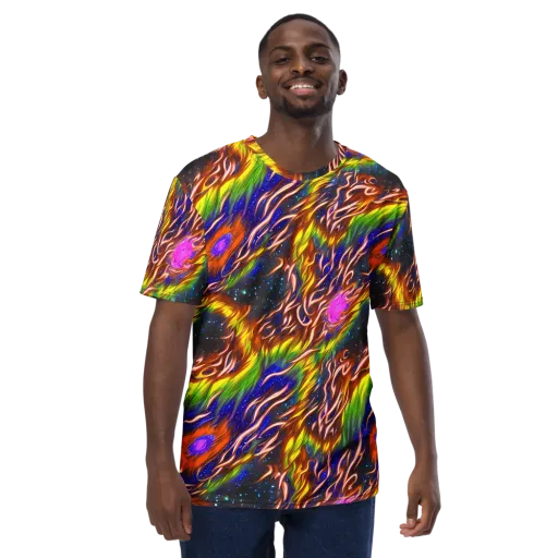 Fevered Orbit on a Men's Crew Neck T-Shirt