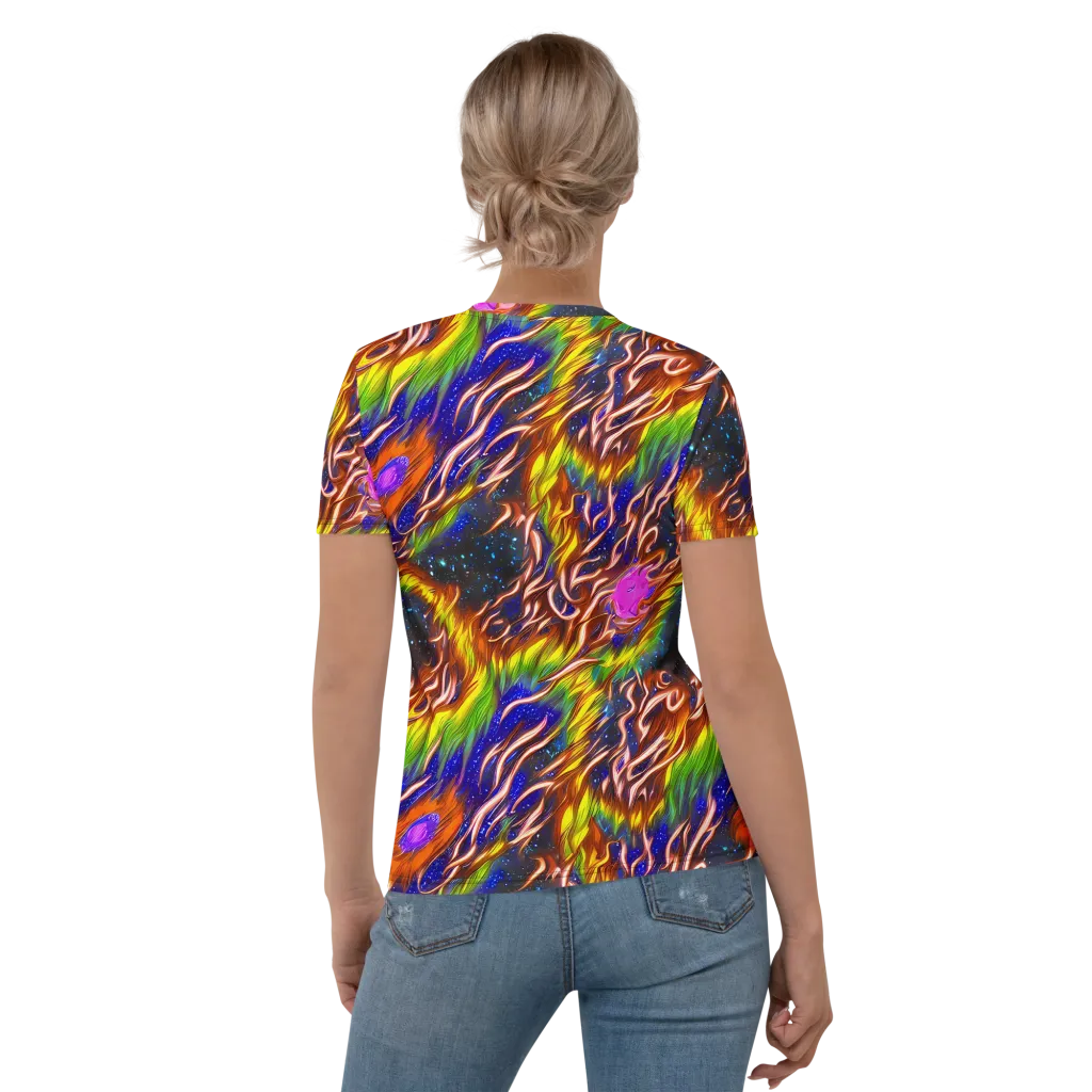 Fevered Orbit on Women's Crew Neck T-Shirt — Back