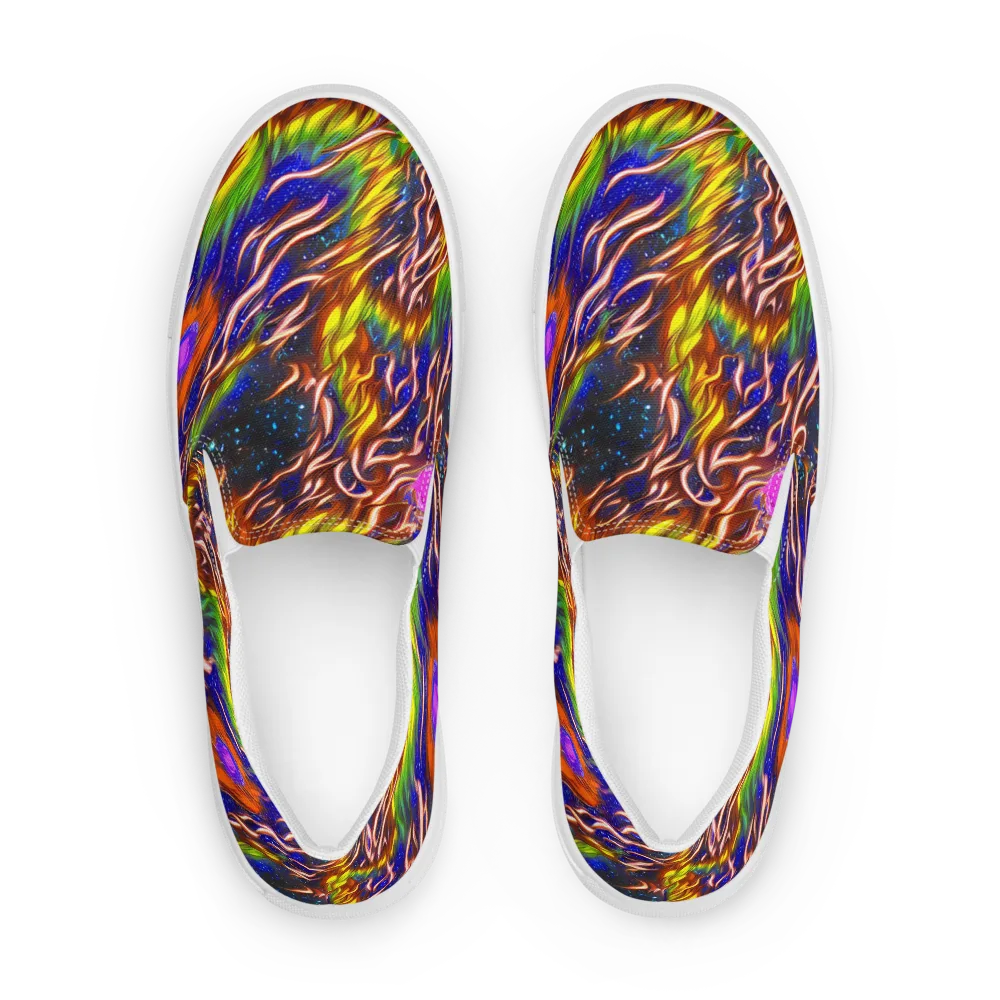 Fevered Orbit on Men's Slip-On Canvas Shoes — Front