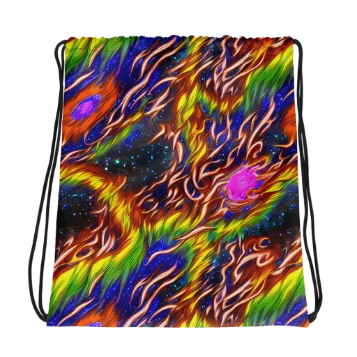 Fevered Orbit on a Drawstring Bag