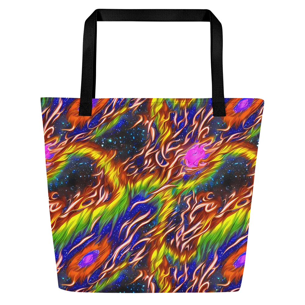 Fevered Orbit on Large Tote Bag W/ Pocket — Front