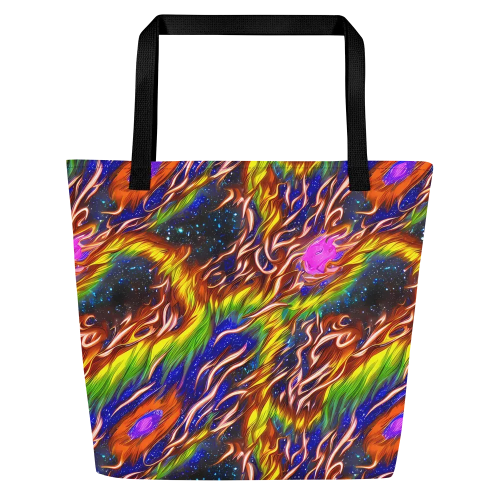 Fevered Orbit on Large Tote Bag W/ Pocket — Front