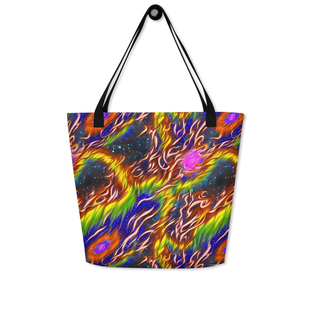 Fevered Orbit on Large Tote Bag W/ Pocket — Front