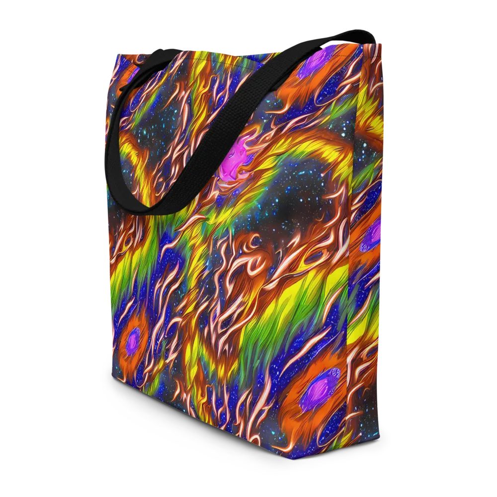Fevered Orbit on Large Tote Bag W/ Pocket — Front