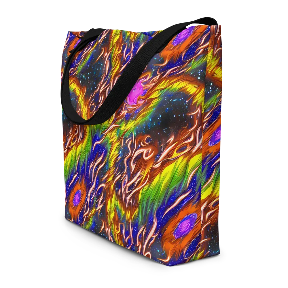 Fevered Orbit on Large Tote Bag W/ Pocket — Front