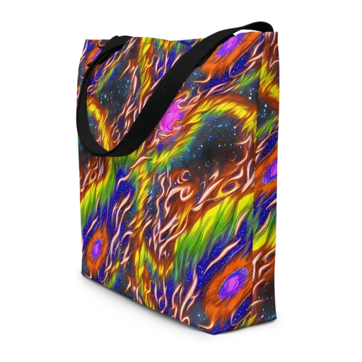 Fevered Orbit on a Large Tote Bag W/ Pocket