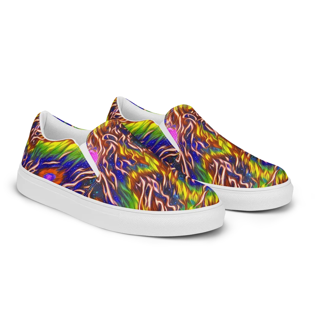 Fevered Orbit on Women's Slip-On Canvas Shoes — Right Front