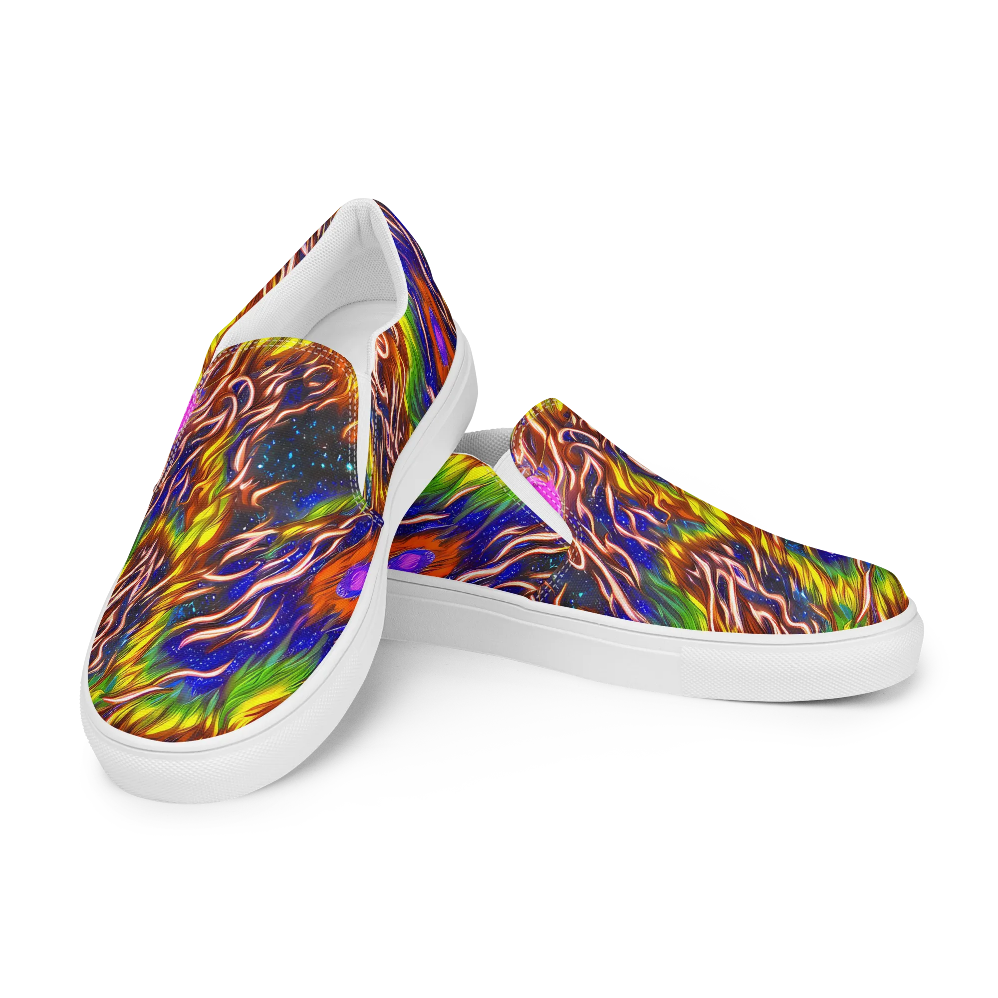 Fevered Orbit on Women's Slip-On Canvas Shoes — Left Front