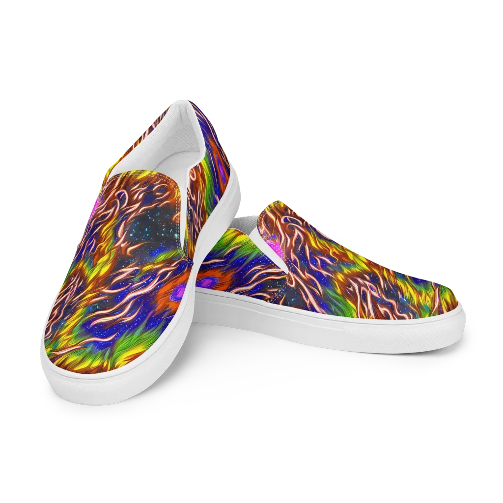 Fevered Orbit on Women's Slip-On Canvas Shoes — Left Front