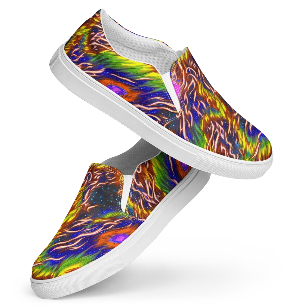 Fevered Orbit on Women's Slip-On Canvas Shoes — Front