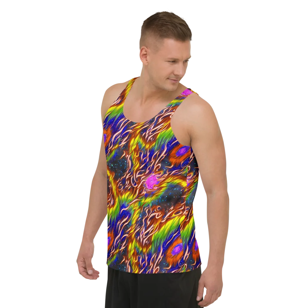 Fevered Orbit on Men's Tank Top — Left Front