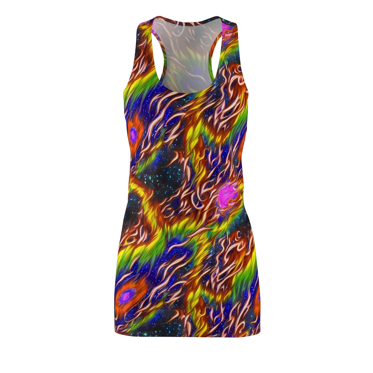 Fevered Orbit on Racerback Dress — Front