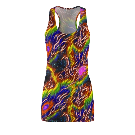 Fevered Orbit on a Racerback Dress