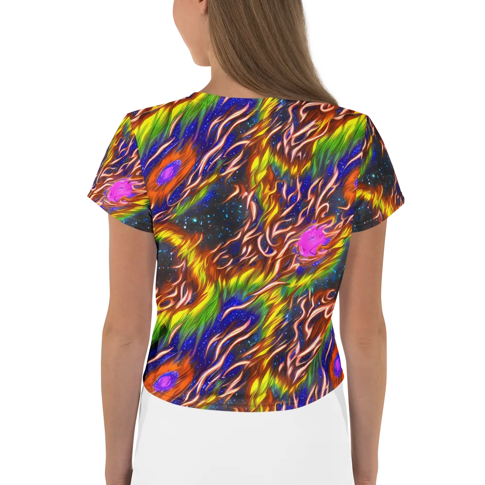 Fevered Orbit on Crop Tee — Back